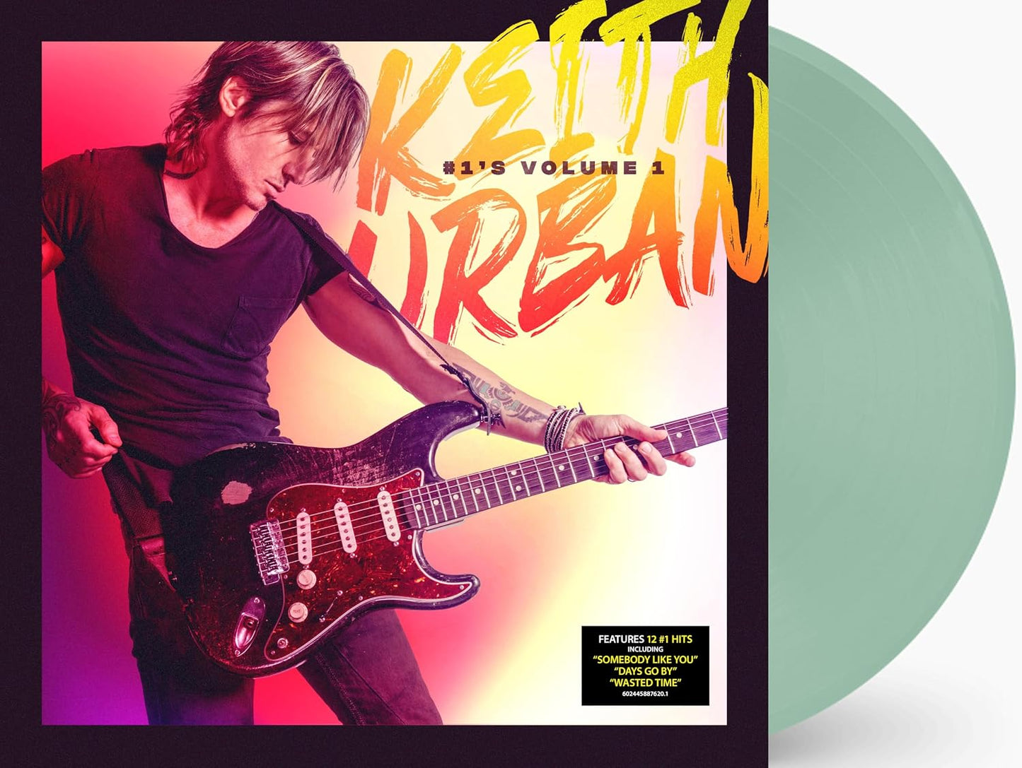 Keith Urban - #1's Volume 1 Coke Bottle Clear vinyl LP front sleeve
