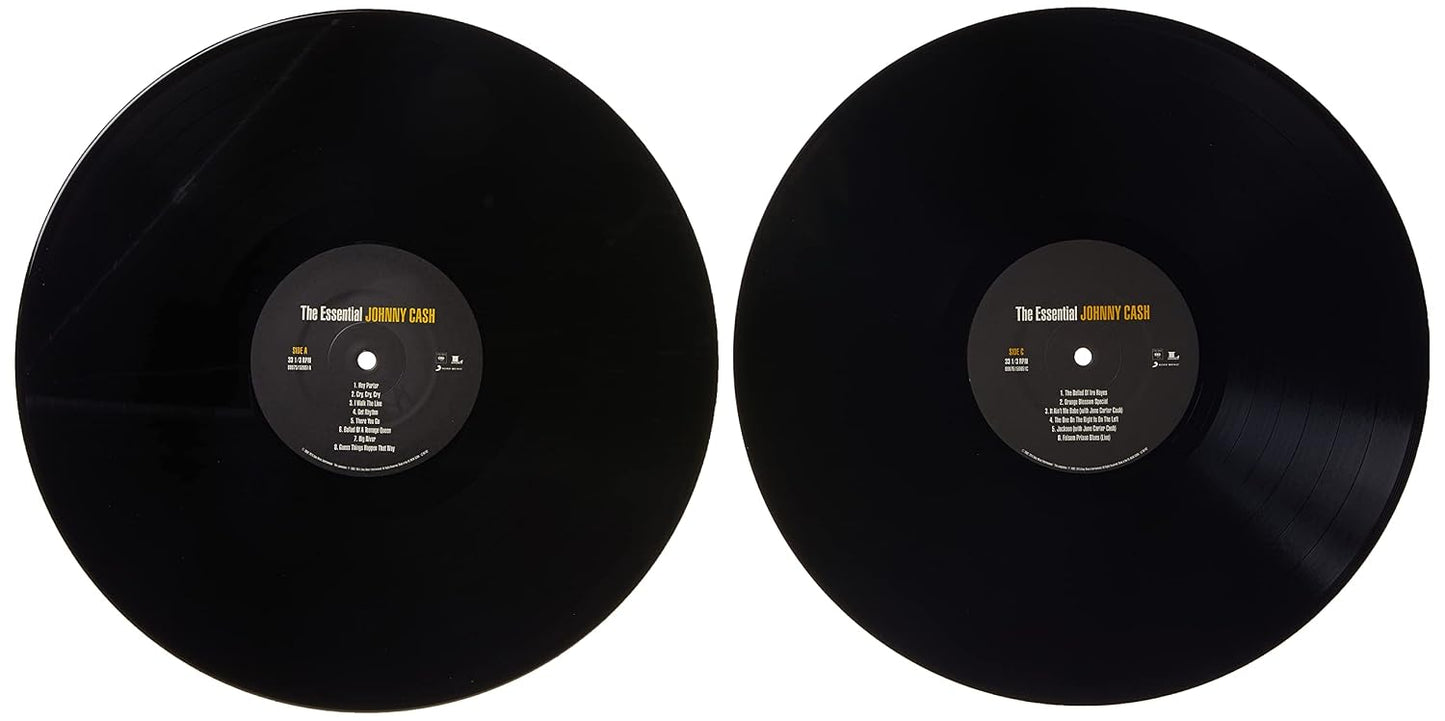 Johnny Cash - The Essential Johnny Cash 2LP disc 2 label