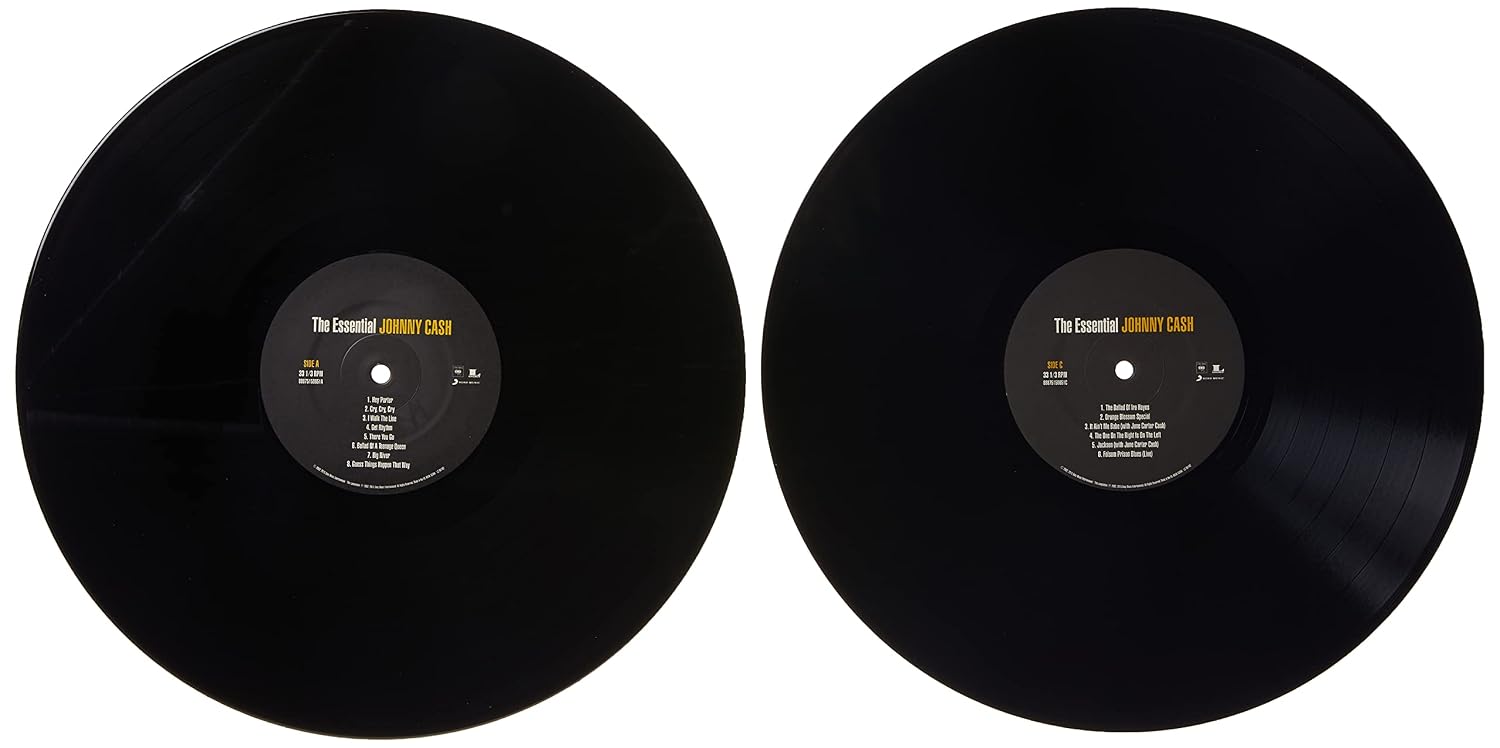 Johnny Cash - The Essential Johnny Cash 2LP disc 2 label