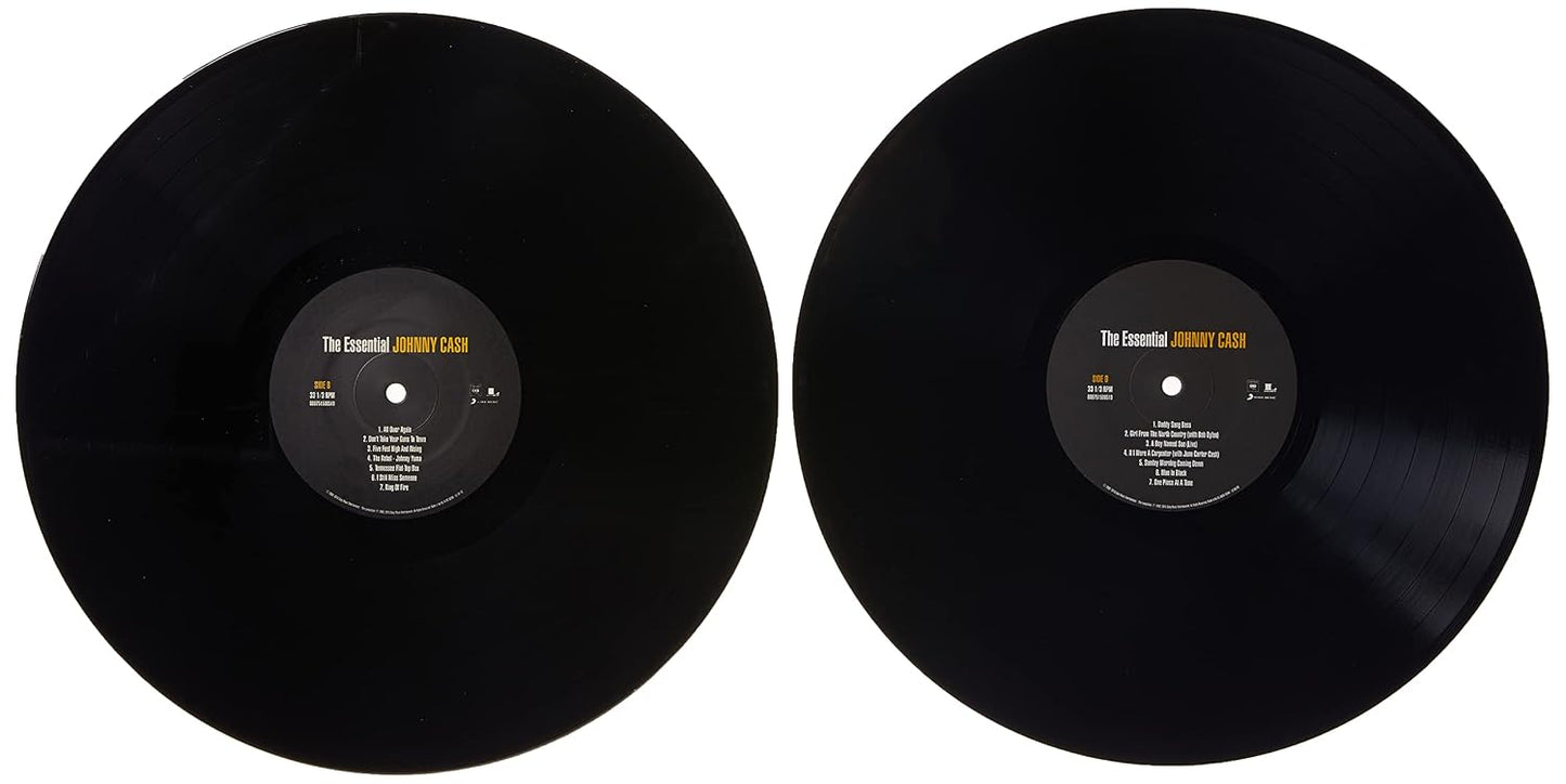 Johnny Cash - The Essential Johnny Cash 2LP gatefold interior