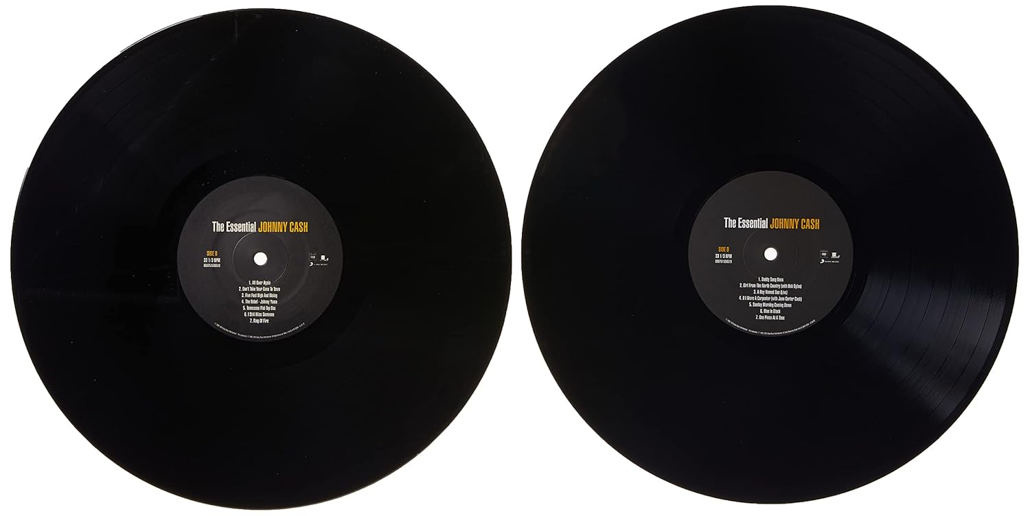 Johnny Cash - The Essential Johnny Cash 2LP gatefold interior