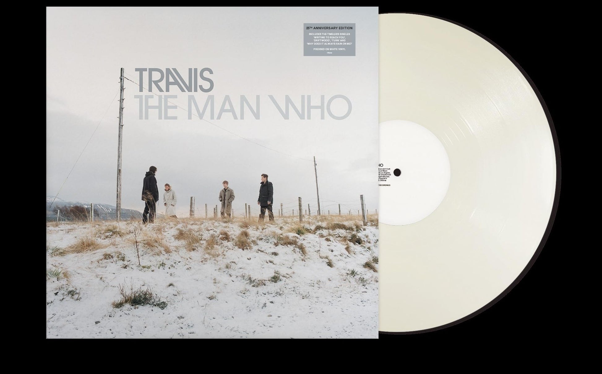Travis - The Man Who Limited White Vinyl LP album cover