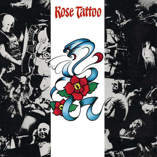 Rose Tattoo - Rose Tattoo White & Black Swirl vinyl LP album cover
