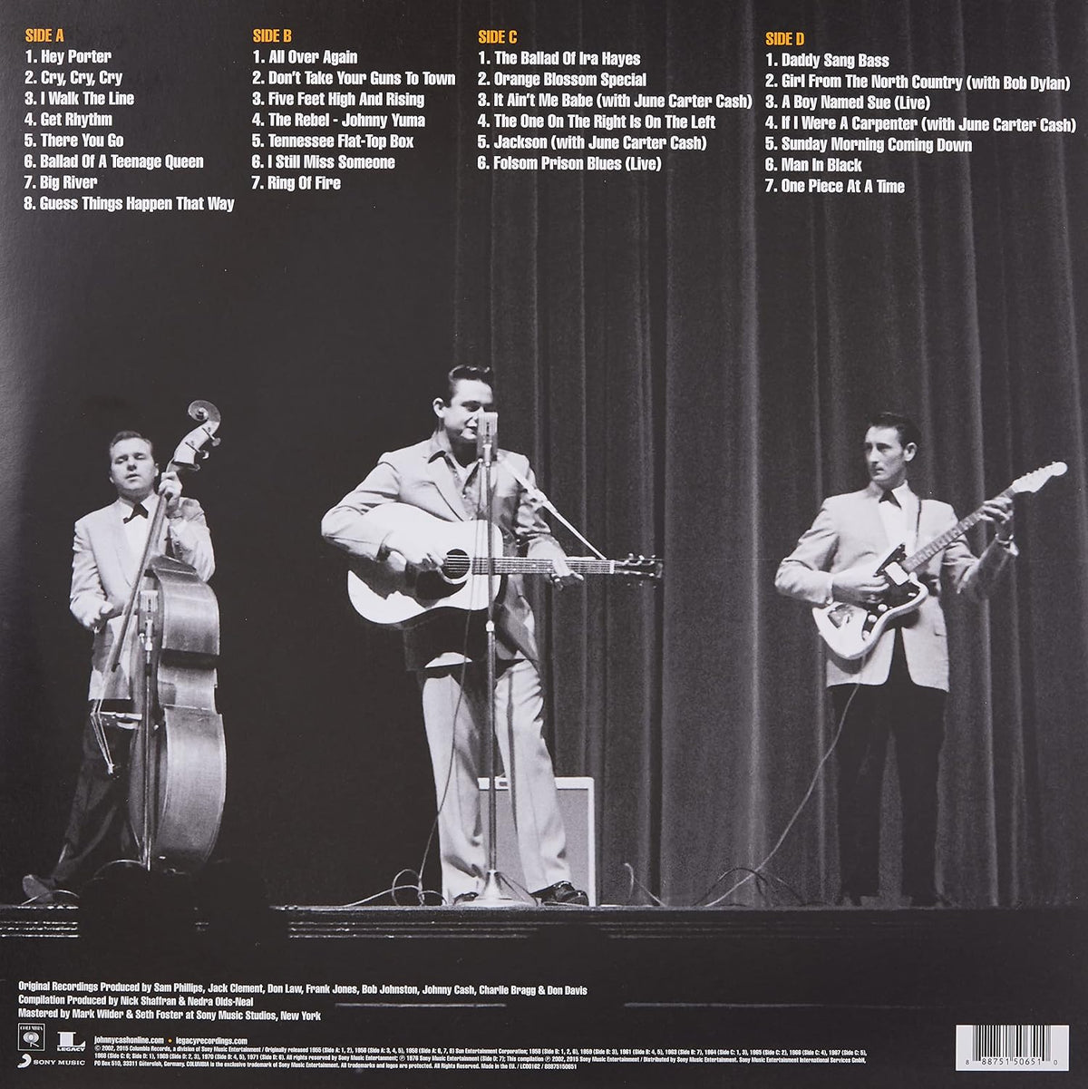 Johnny Cash - The Essential Johnny Cash 2LP back cover