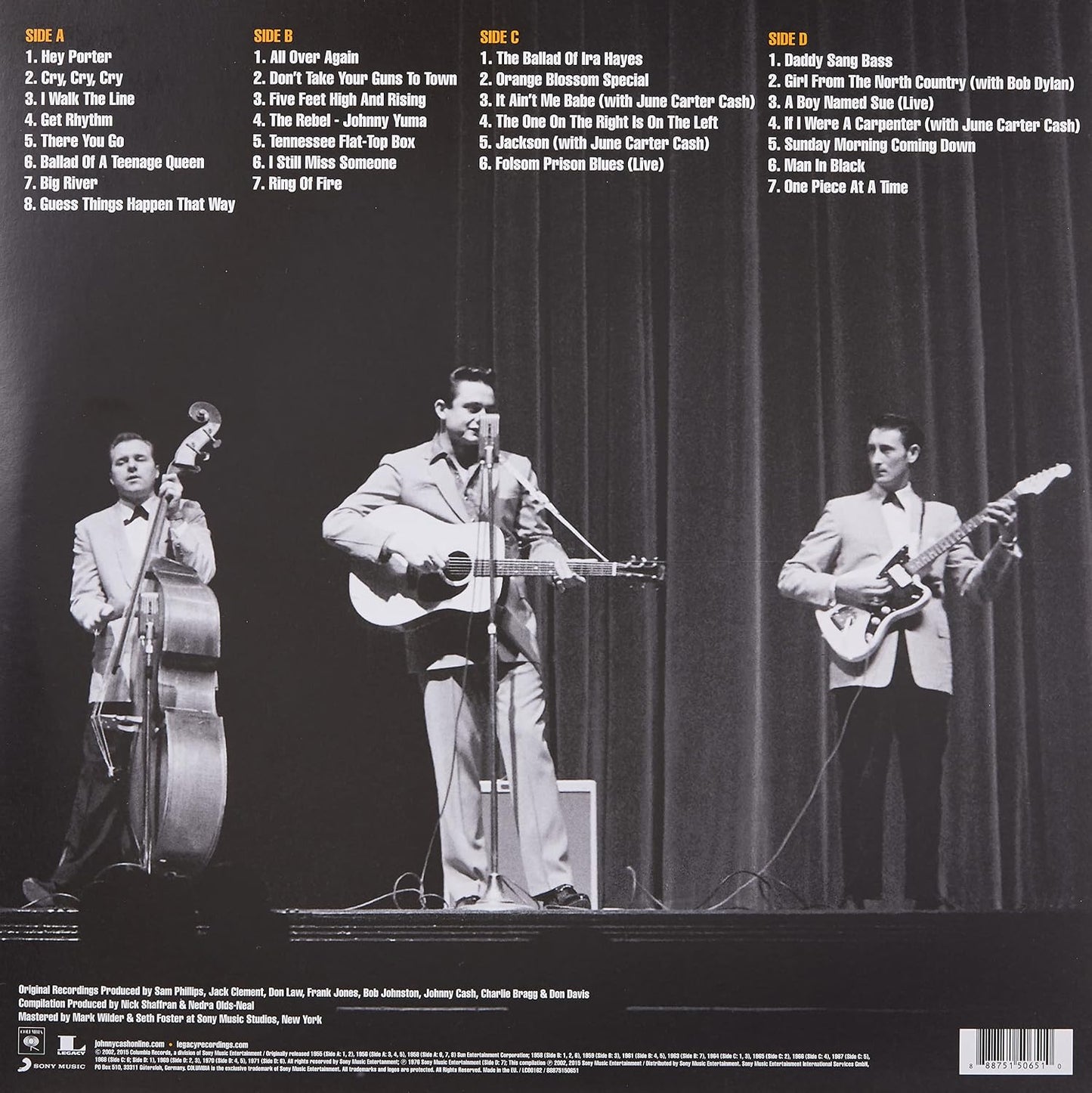 Johnny Cash - The Essential Johnny Cash 2LP back cover