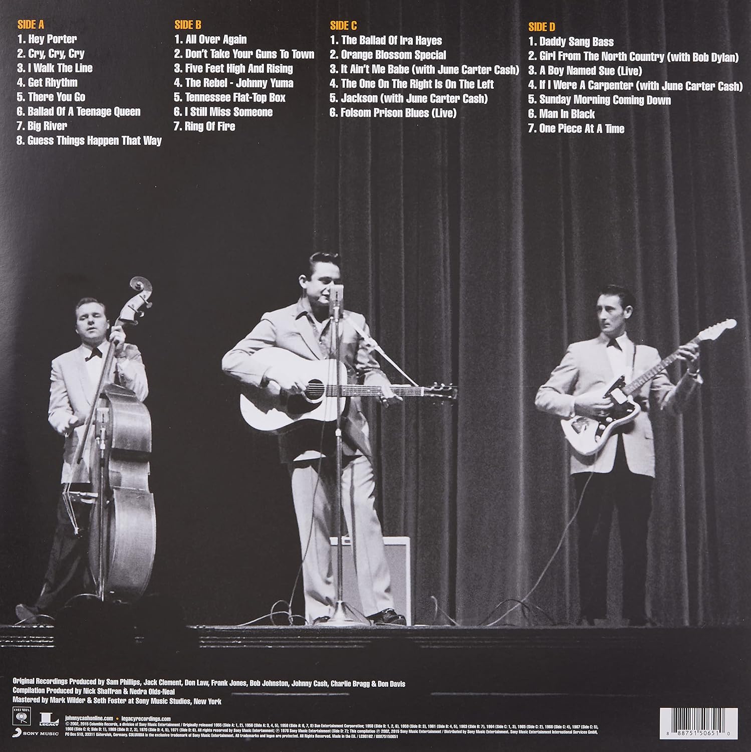 Johnny Cash - The Essential Johnny Cash 2LP back cover