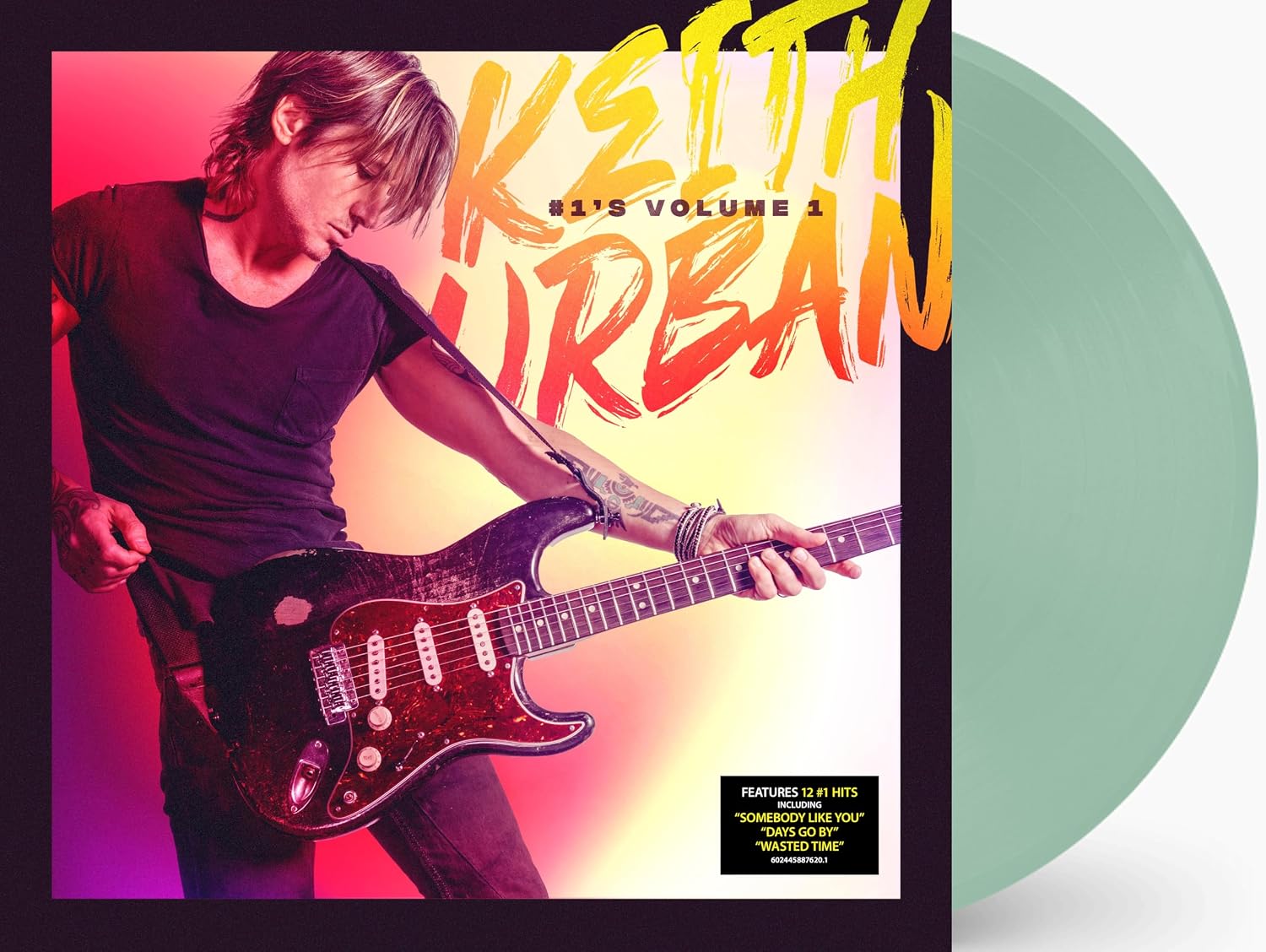 Keith Urban - #1's Volume 1 Coke Bottle Clear vinyl LP front sleeve