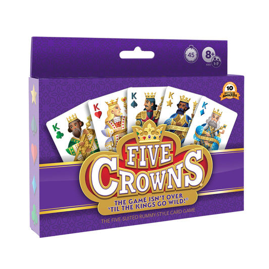 Five Crowns – Card Game for Kids and Adults, Travel and Family Game Night Favorite, The Game isn’t Over Until the Kings Go Wild, 5 Suited Rummy Style Card Game, 1-7 Players, Ages 8+ by 