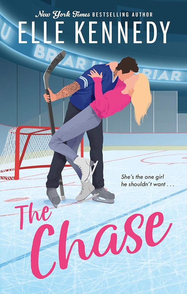 The Chase by Elle Kennedy, paperback new adult sports romance novel.
