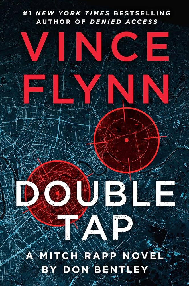 Double Tap by Vince Flynn and Don Bentley, paperback espionage thriller novel.