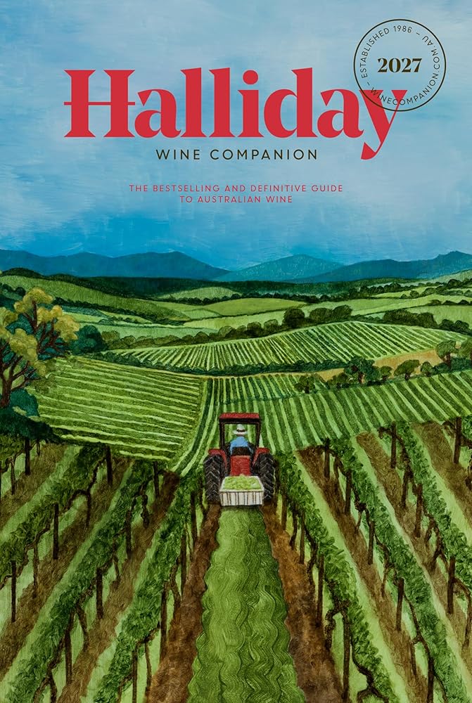 Halliday Wine Companion 2027 by James Halliday, paperback Australian wine guide.