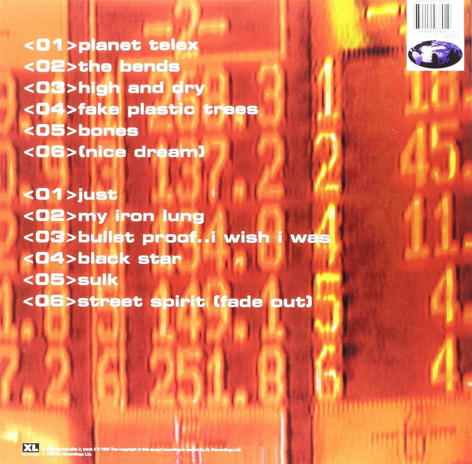 Radiohead - The Bends back cover