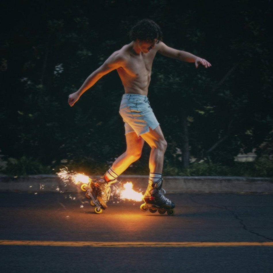 Benson Boone - Fireworks & Rollerblades clear vinyl LP album cover