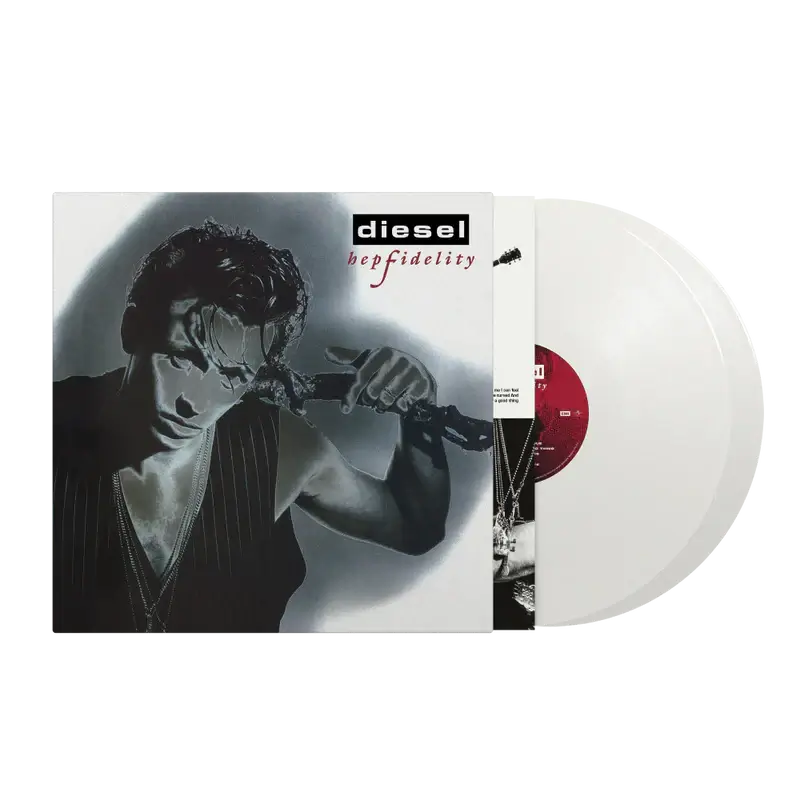 Diesel – Hepfidelity 30th Anniversary Edition double LP on white vinyl, featuring the black-and-white album cover portrait with Diesel holding a tree branch, packaged with two white records and red centre labels.