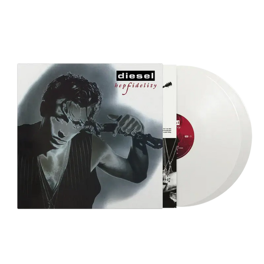 Diesel – Hepfidelity 30th Anniversary Edition double LP on white vinyl, featuring the black-and-white album cover portrait with Diesel holding a tree branch, packaged with two white records and red centre labels.