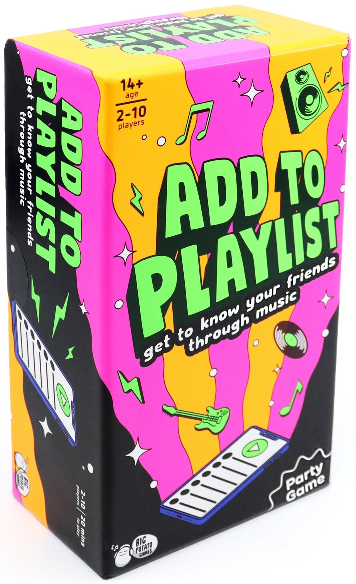 Add to Playlist music party game box.