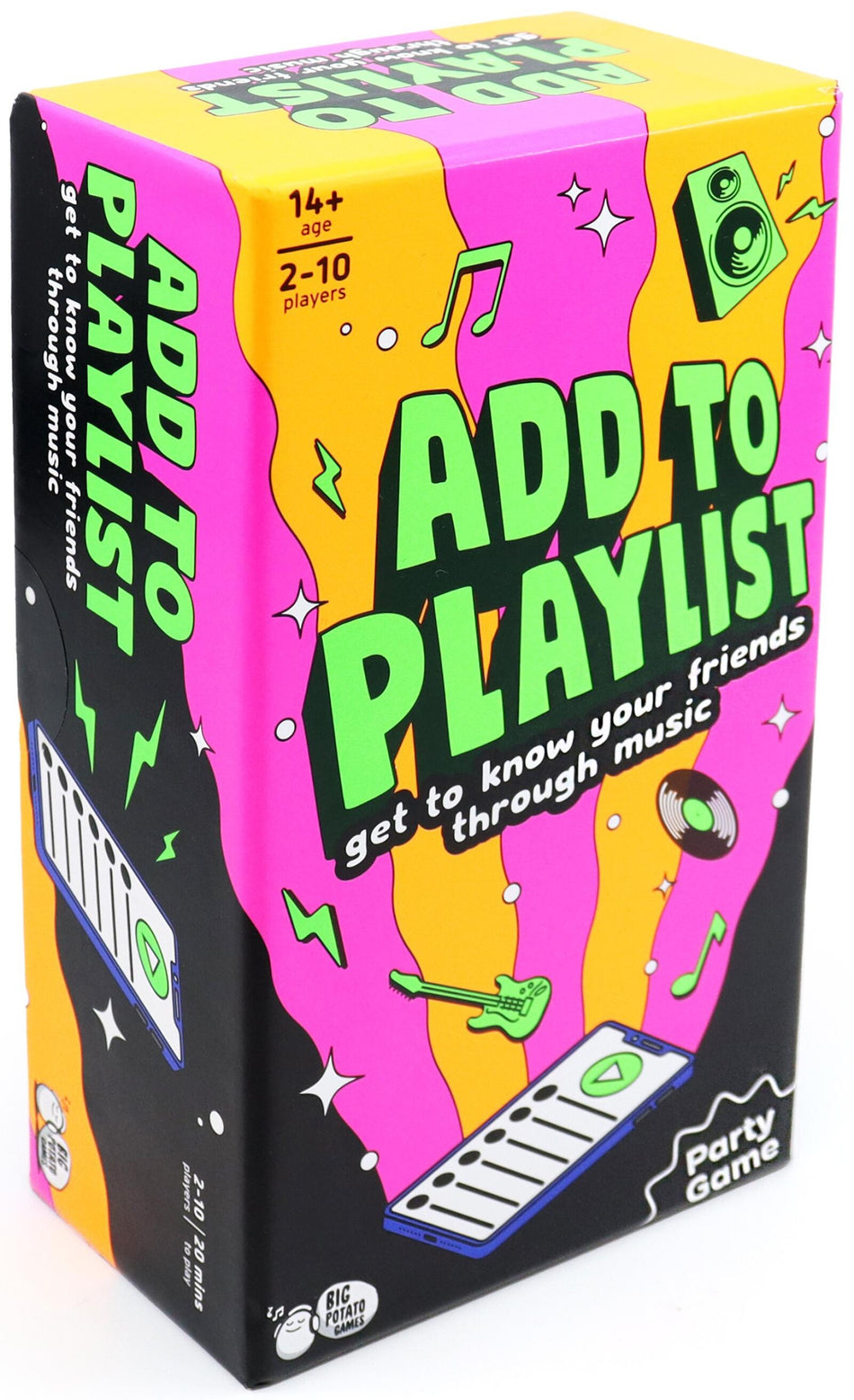 Add to Playlist music party game box.