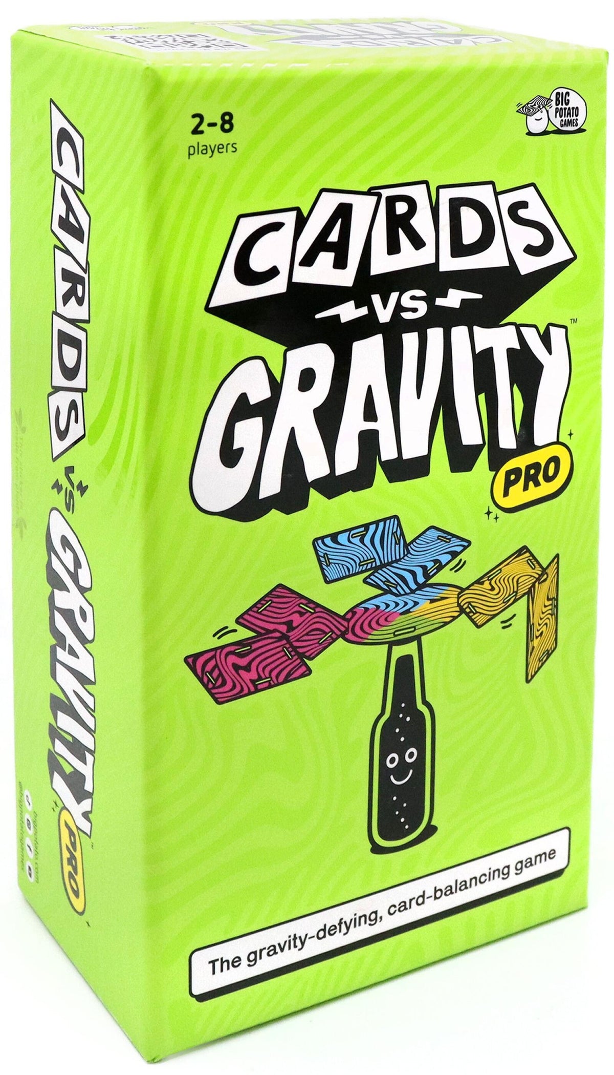 Cards Vs Gravity Pro balancing card game box.