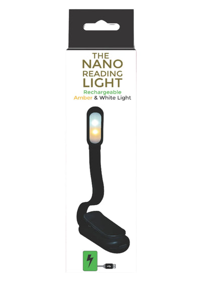 The Nano Reading Light - Rechargeable Amber & White Light