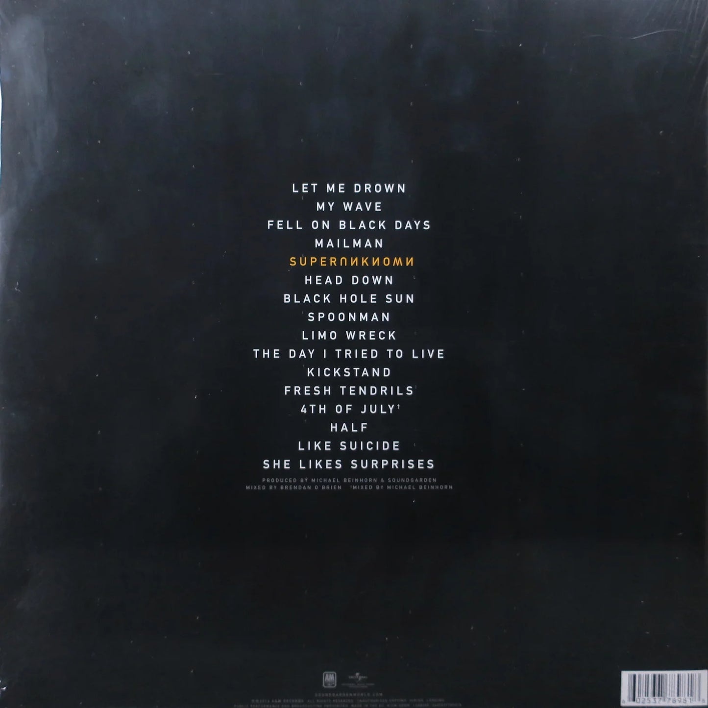 Soundgarden - Superunknown (20th Anniversary Remastered 2LP Vinyl)