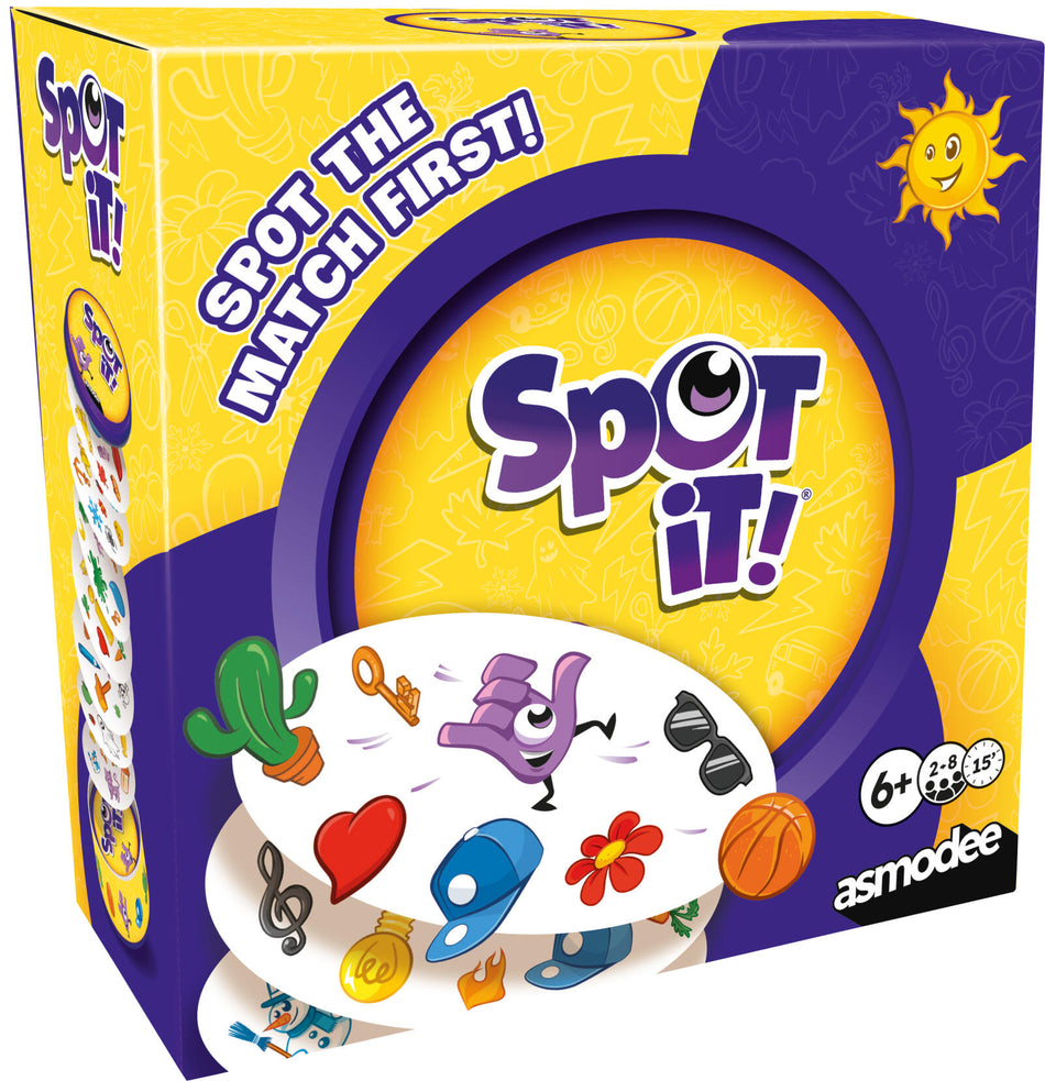 Spot It! Classic matching card game tin.