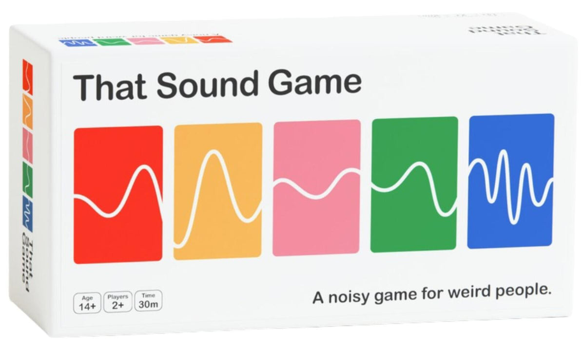 That Sound Game noisy party game box.