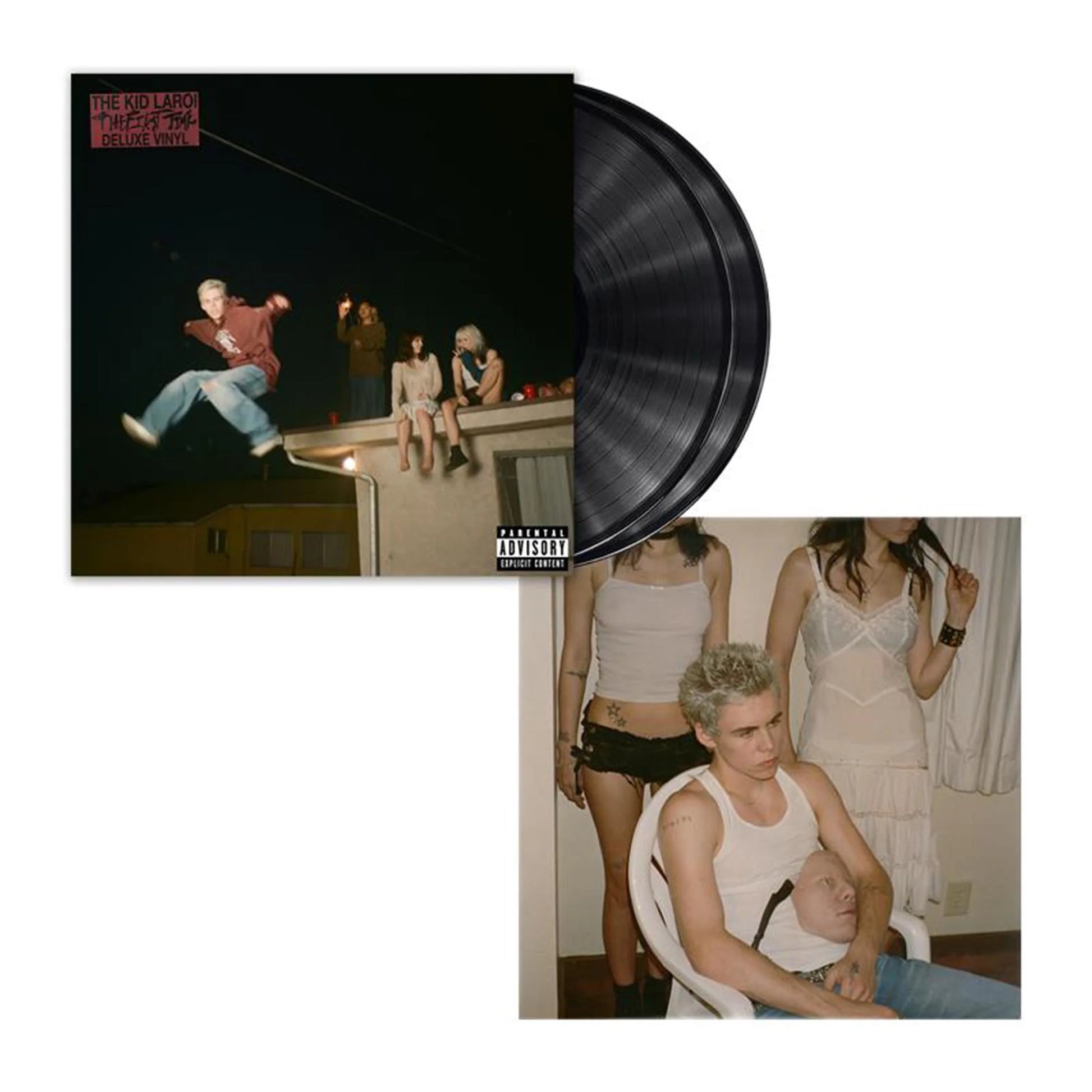 The Kid LAROI – The First Time (Deluxe Version) 2LP vinyl with album sleeve, two black records and a printed photo insert.