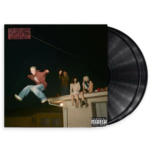The Kid LAROI – The First Time (Deluxe Version) 2LP vinyl product photo showing the jacket and two black records.